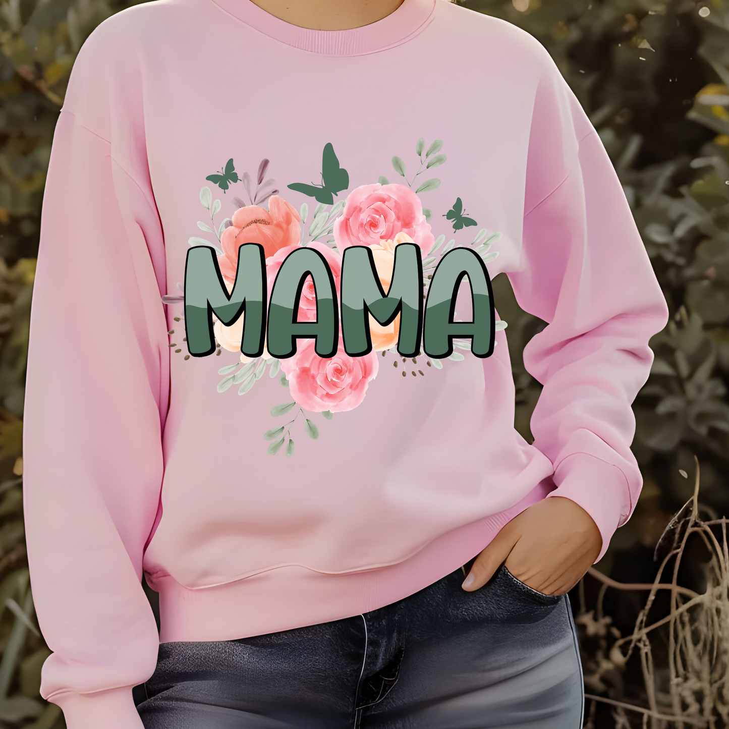 Wife Mom Boss Sweatshirt / Floral Mom Sweater / Mother’s Day Gift for Mom / Inspirational Pullover Hoodie / Stylish Mom Life Apparel