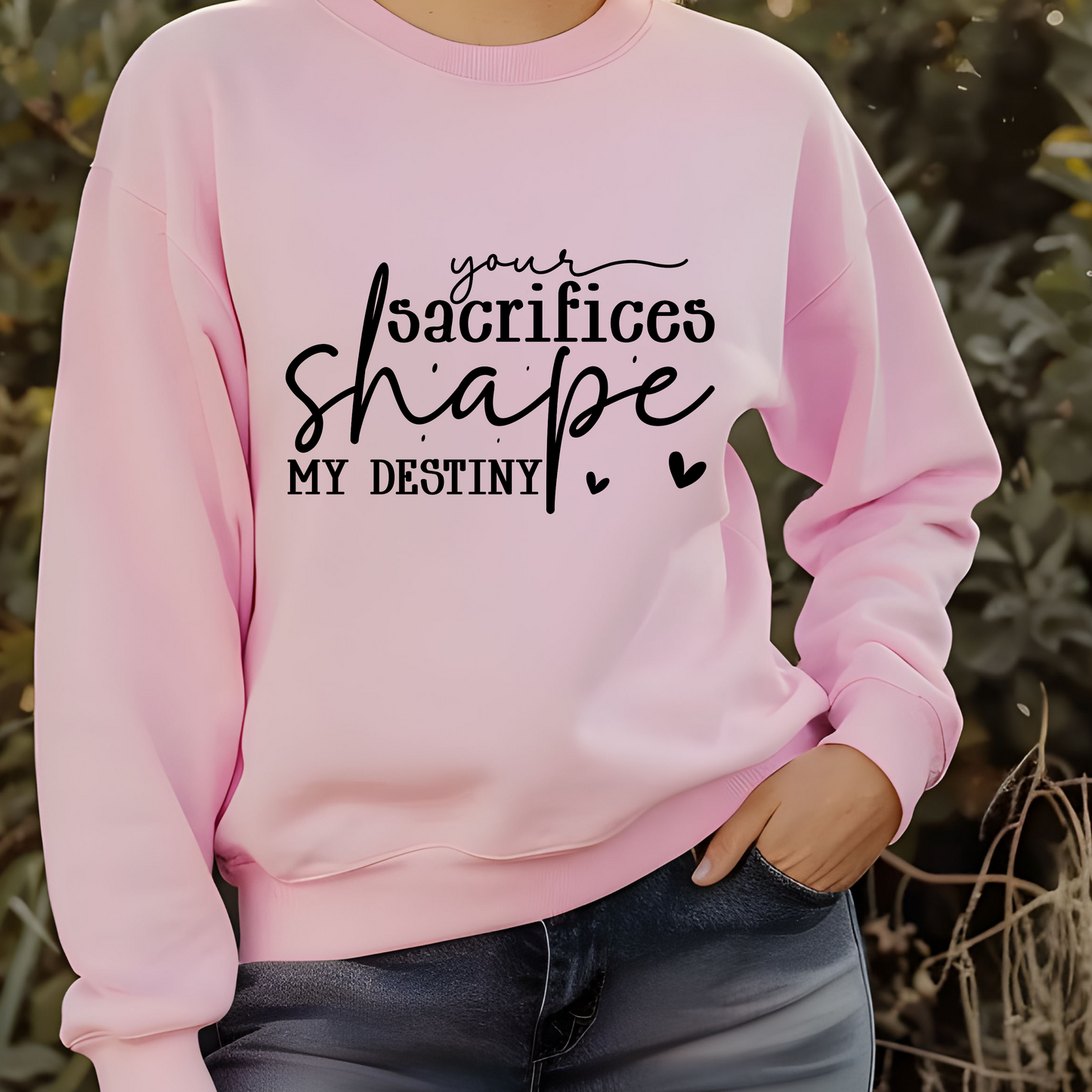 Mom Sweatshirt / Your Sacrifices Shape My Destiny Hoodie / Inspirational Quote Sweater / Mother’s Day Gift / Thank You Mom Apparel