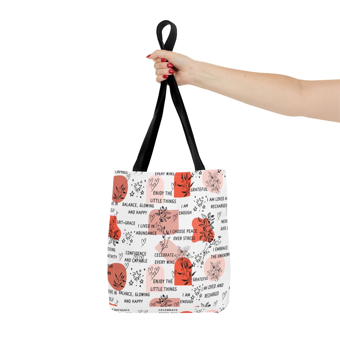 Affirmation Tote Bag - Positive Vibes Carryall, Inspirational Shopping Bag, Motivational Reusable Tote, Encouraging Canvas Tote, Uplifting