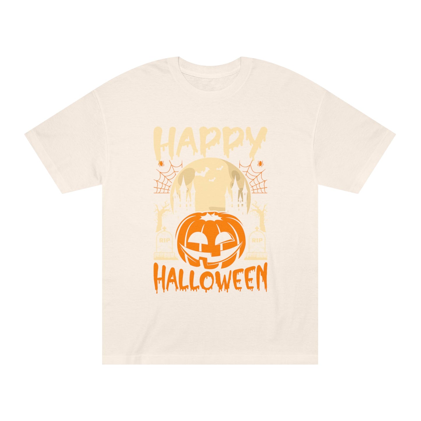 Happy Halloween T-Shirt / Spooky Pumpkin Graphic Tee / Haunted Castle Shirt / Halloween Costume Top / Fun Holiday Party Outfit