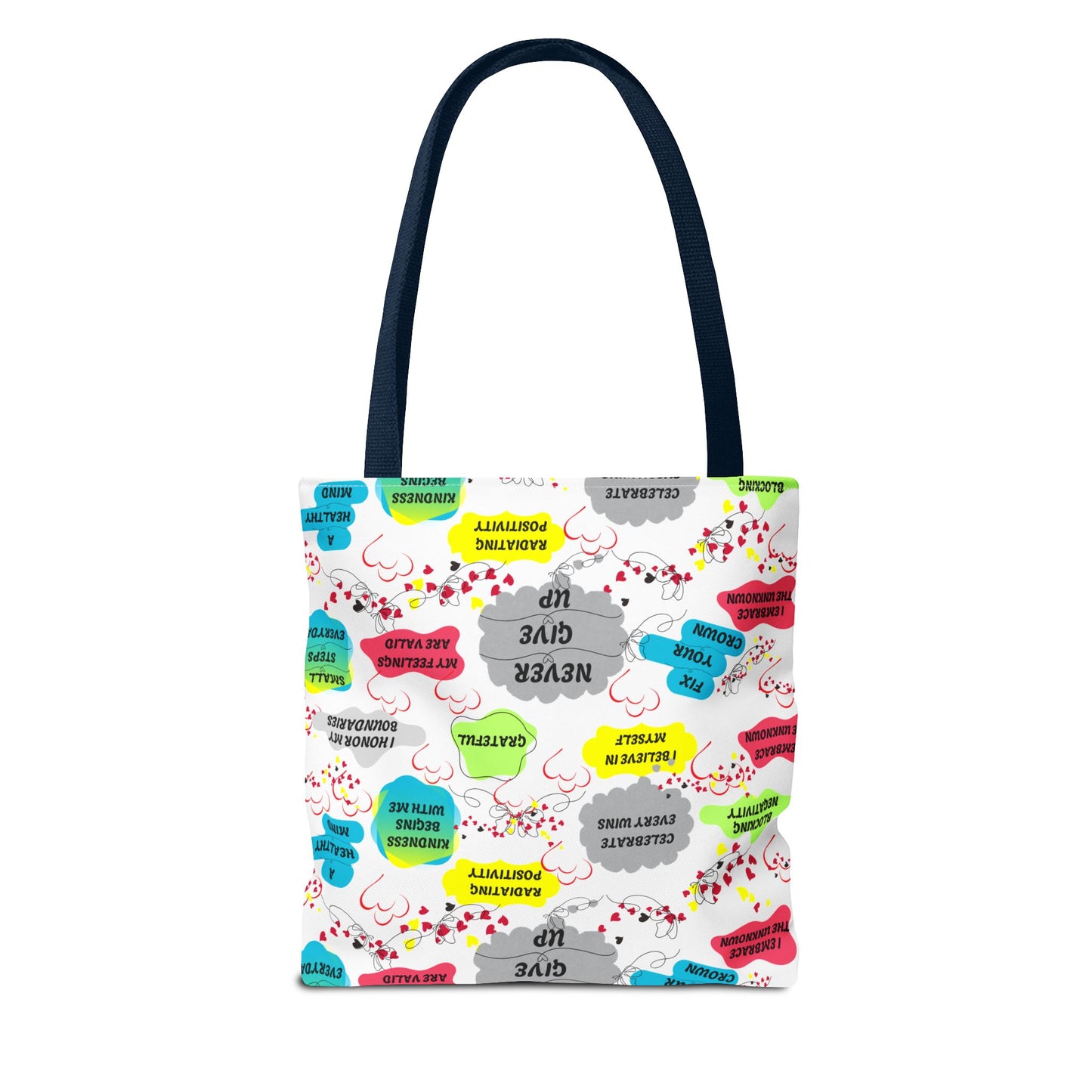 Tote Bag with Positive Affirmation Quotes / Reusable Canvas Shoulder Bag / Inspirational Motivational Quote Tote / Eco-Friendly Everyday Carryall