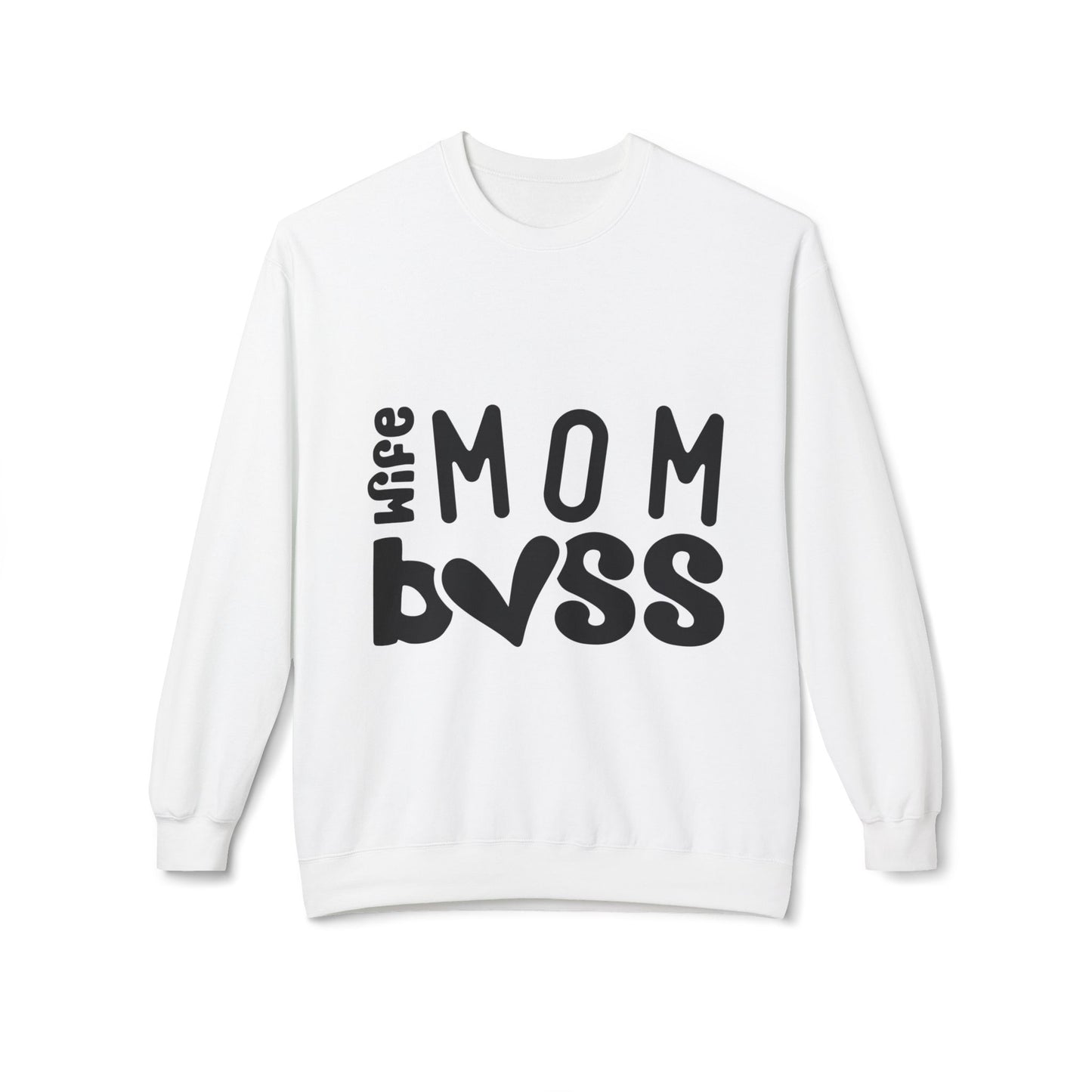 Wife Mom Boss Sweatshirt / Floral Mom Sweater / Mother’s Day Gift for Mom / Inspirational Pullover Hoodie / Stylish Mom Life Apparel