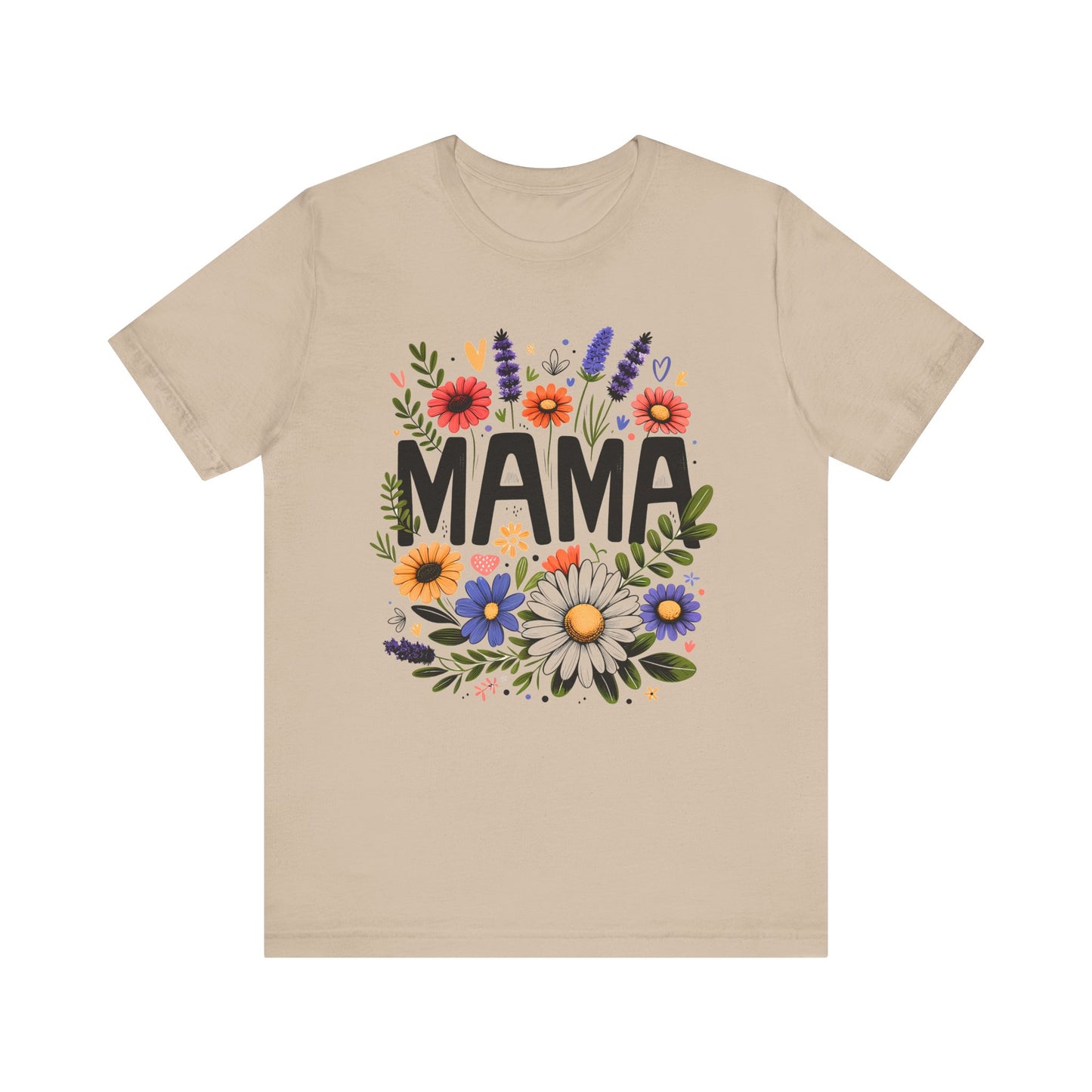 MAMA Floral Graphic T-Shirt / Bright Green Mom Tee / Cute Casual Motherhood Shirt / Gift for Moms & Mama Life Outfit