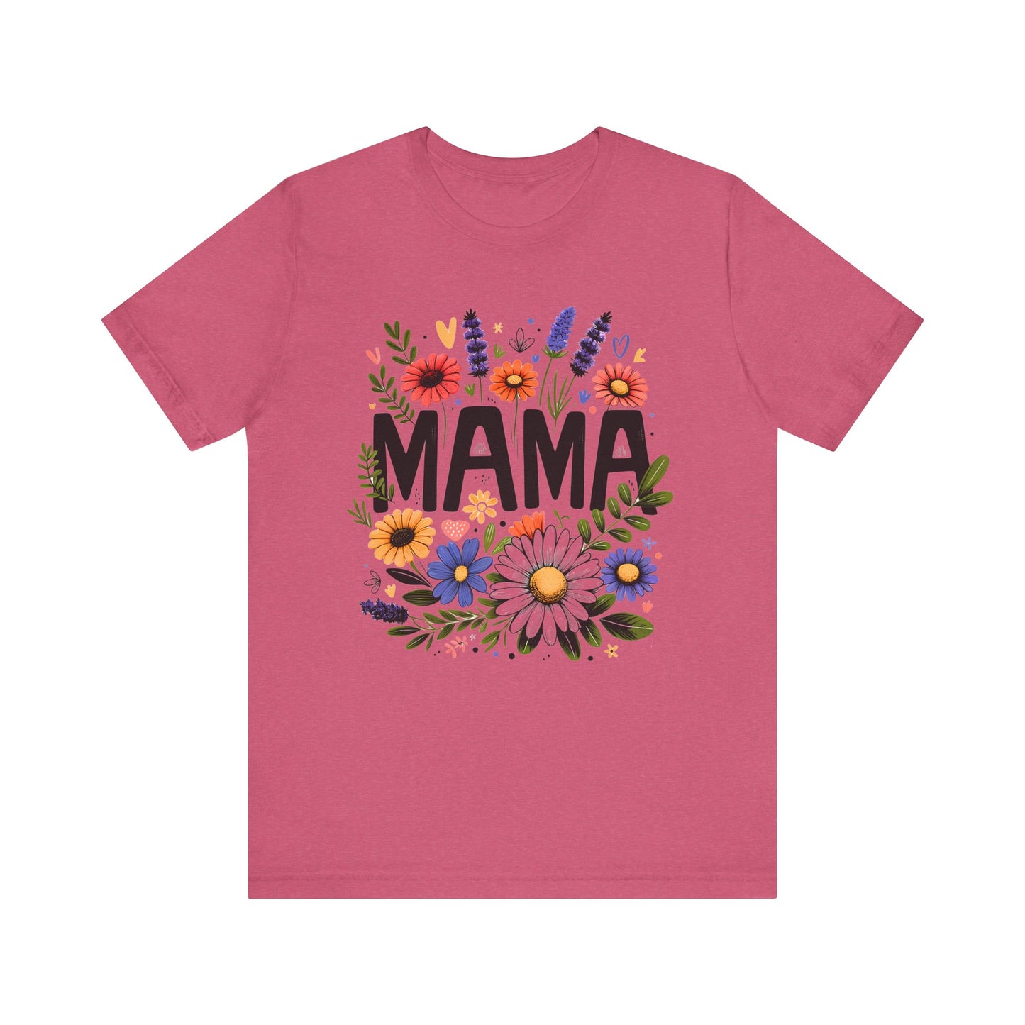 MAMA Floral Graphic T-Shirt / Bright Green Mom Tee / Cute Casual Motherhood Shirt / Gift for Moms & Mama Life Outfit