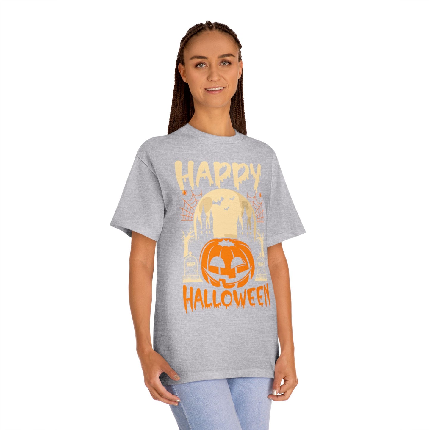 Happy Halloween T-Shirt / Spooky Pumpkin Graphic Tee / Haunted Castle Shirt / Halloween Costume Top / Fun Holiday Party Outfit