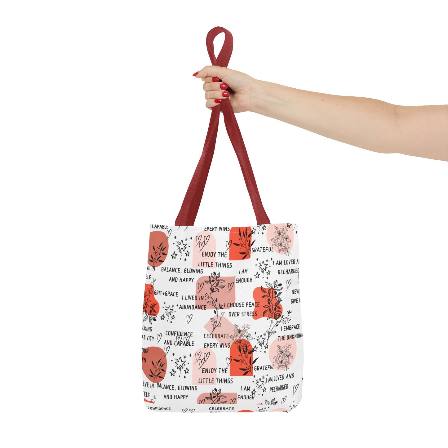 Affirmation Tote Bag - Positive Vibes Carryall, Inspirational Shopping Bag, Motivational Reusable Tote, Encouraging Canvas Tote, Uplifting