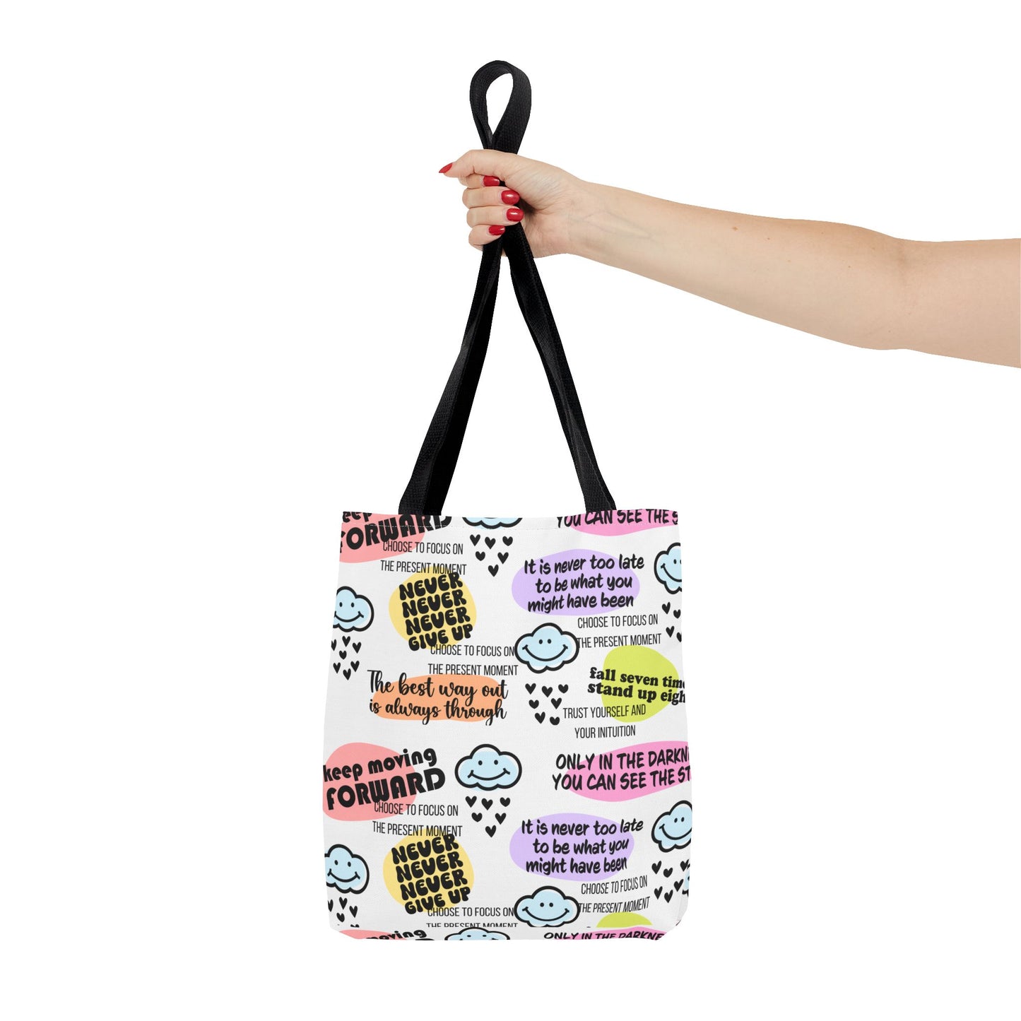 Inspirational Quote Tote Bag, Motivational Bag, Gift for Her, Self-Care Tote, Positive Vibes Bag, Everyday Tote with Uplifting Messages