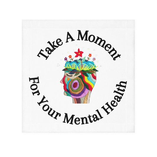 Mental Health Reminder Face Towel - Mindfulness Gift, Stress Relief Accessories, Self Care Gift, Spa Towel, Home Decor