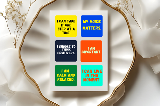 Affirmation Cards Printable, Self Love & Positive Affirmation Cards for Mental Health