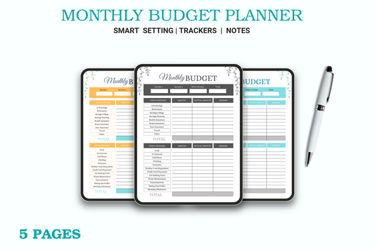 Monthly Budget Digital Planner