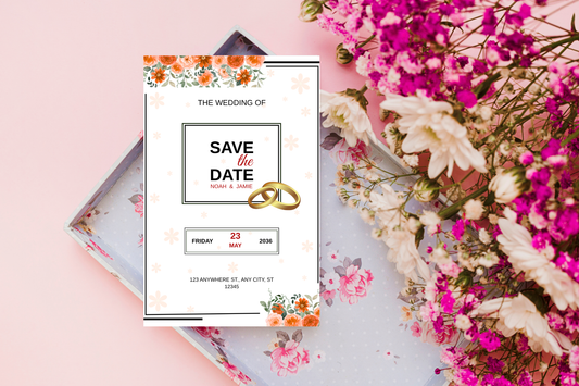 Wedding Invitation Template Printable – Editable Elegant Wedding Invite Card