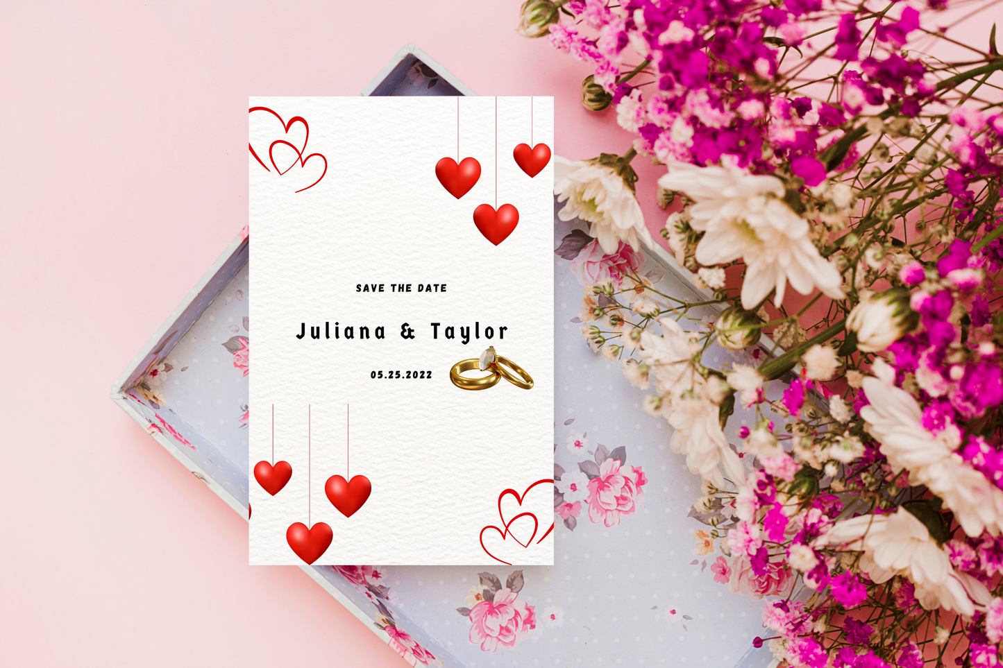 Wedding Invitation Template Printable – Editable Elegant Wedding Invite Card