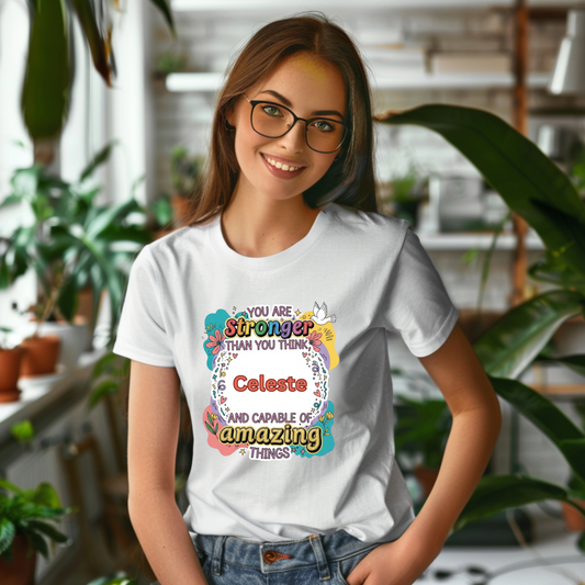 Inspirational Unisex Softstyle T-Shirt - 'You Are Stronger Than You Think'