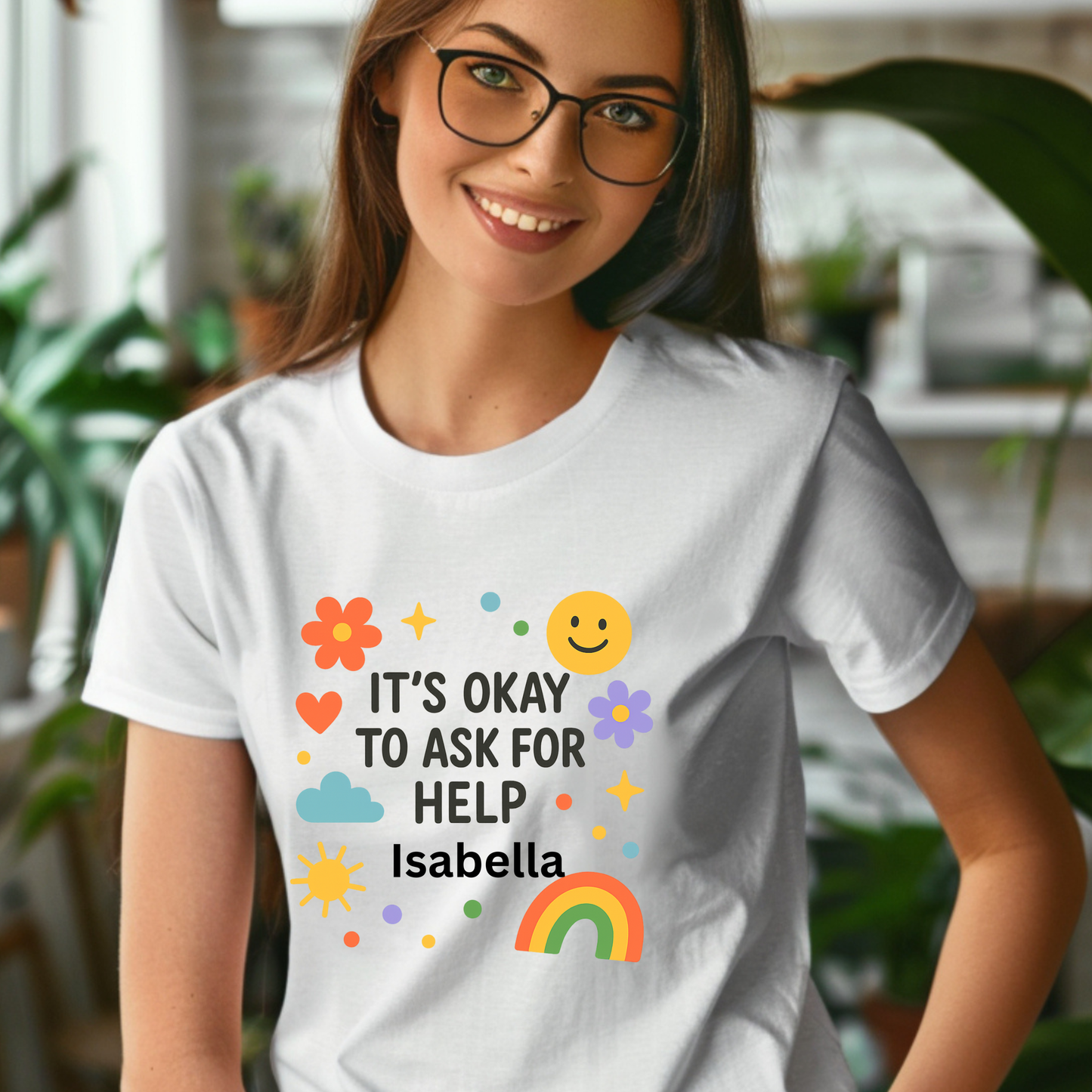 Positive Vibes Unisex Softstyle T-Shirt - 'It's Okay to Ask for Help'