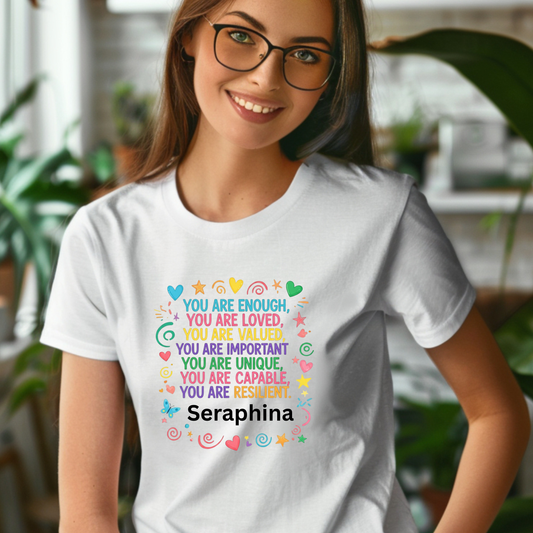 Inspirational Floral Unisex T-Shirt: "You Are Capable of Amazing Things"
