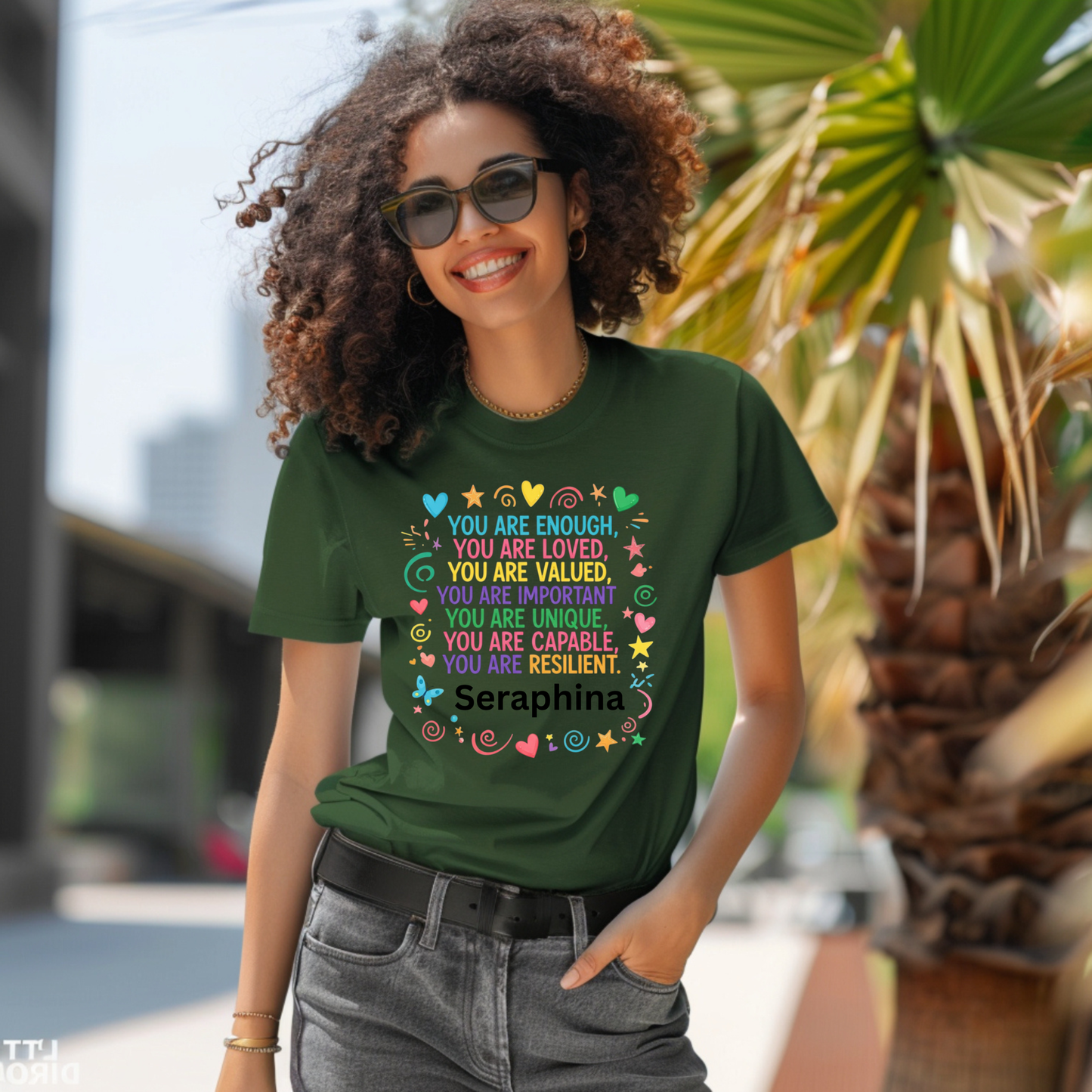 Inspirational Floral Unisex T-Shirt: "You Are Capable of Amazing Things"