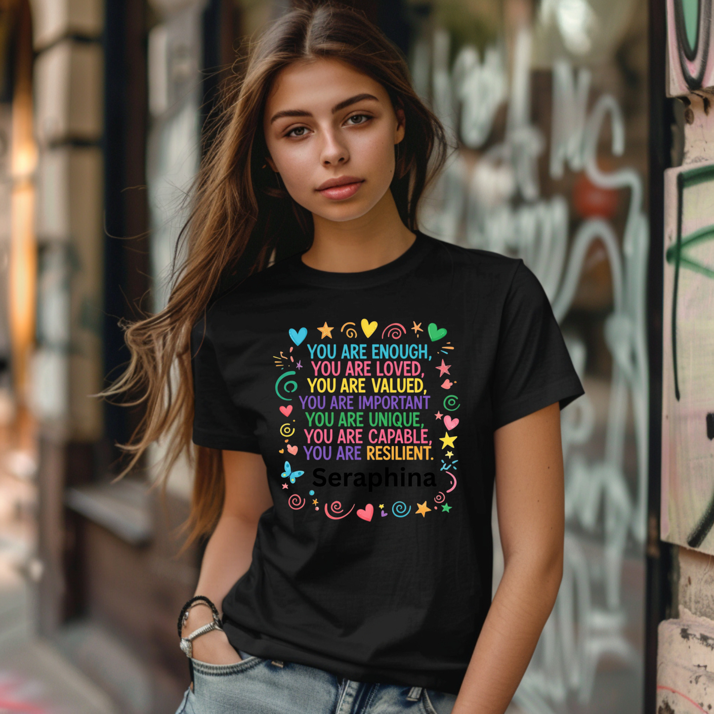 Inspirational Floral Unisex T-Shirt: "You Are Capable of Amazing Things"