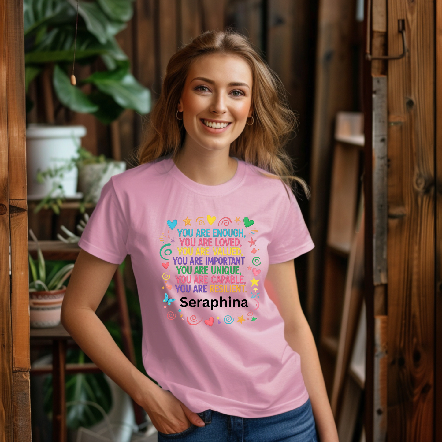 Inspirational Floral Unisex T-Shirt: "You Are Capable of Amazing Things"