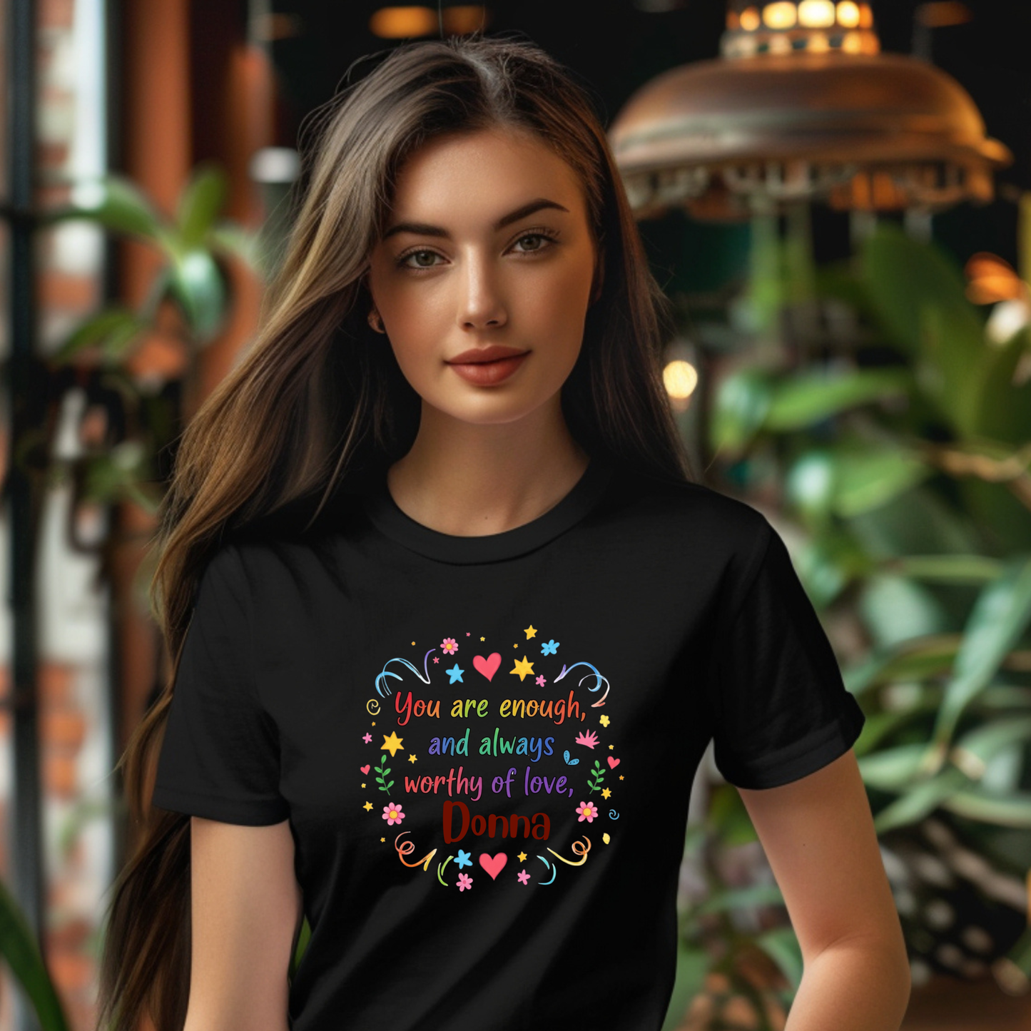 Inspirational Unisex Softstyle T-Shirt - 'You Are Enough, Donna'