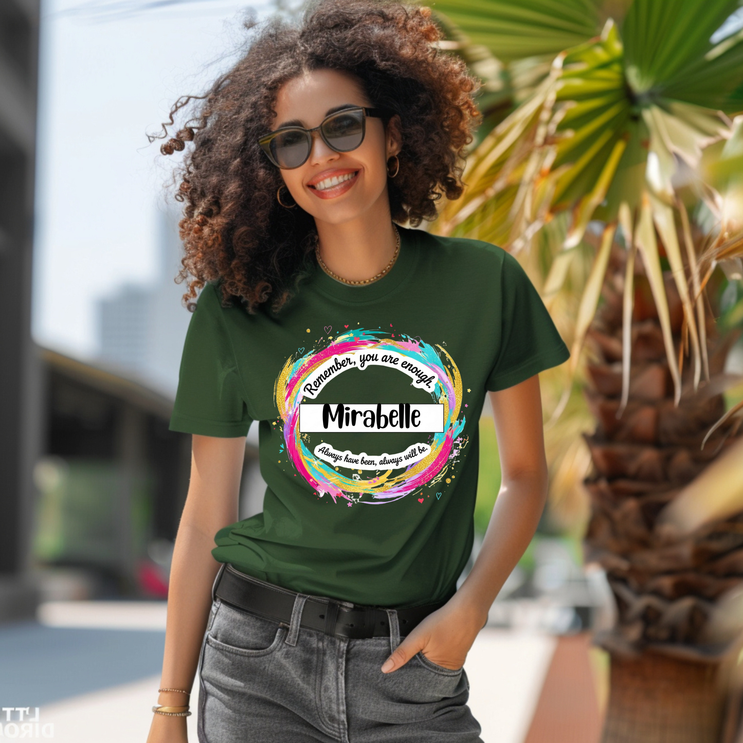 Colorful Inspirational Quote T-Shirt - 'Remember, You Are Enough'