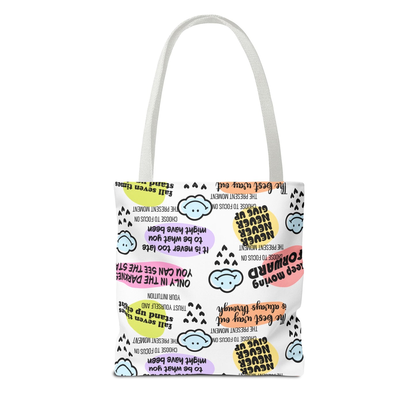 Inspirational Quote Tote Bag, Motivational Bag, Gift for Her, Self-Care Tote, Positive Vibes Bag, Everyday Tote with Uplifting Messages