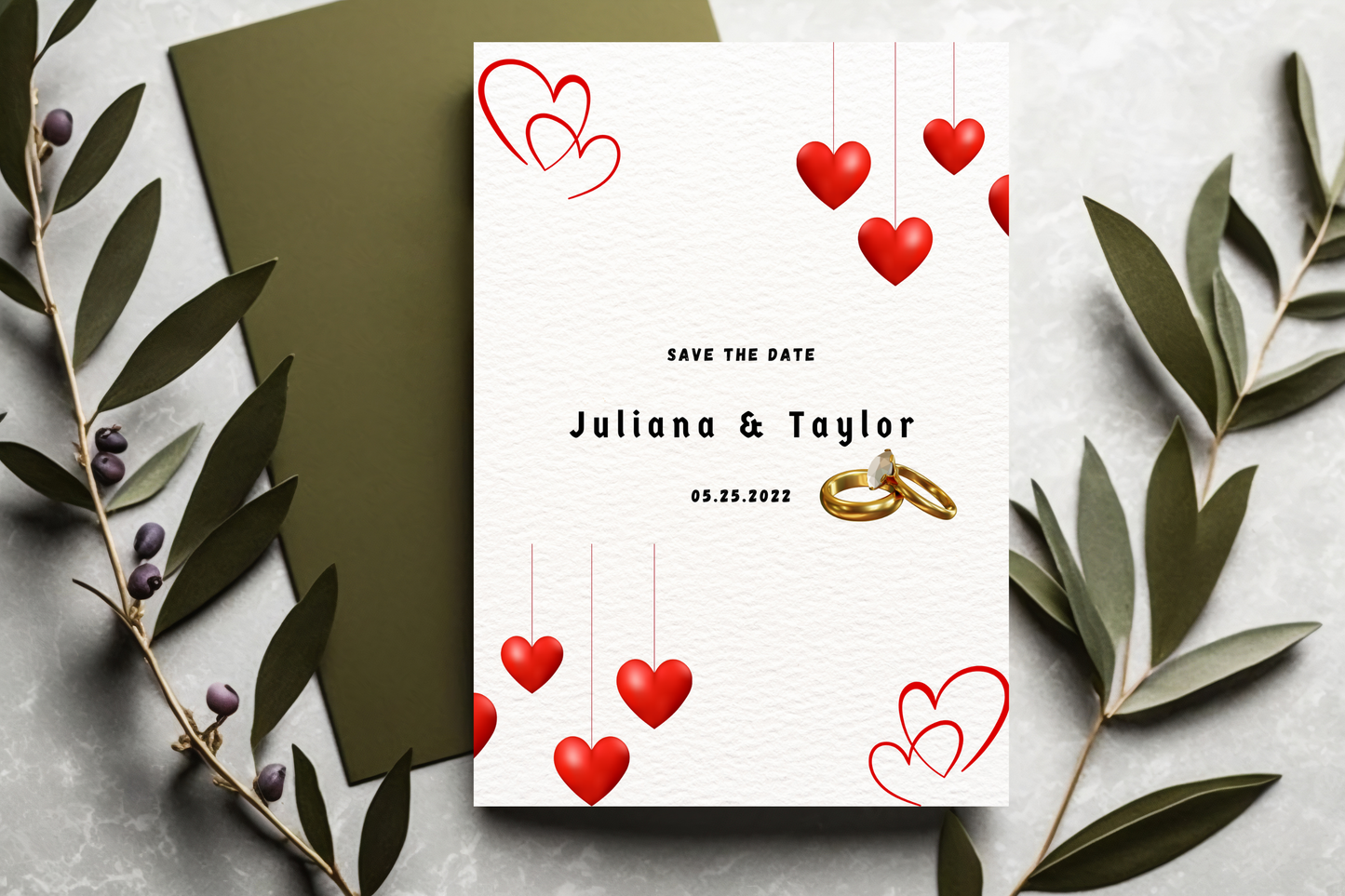 Wedding Invitation Template Printable – Editable Elegant Wedding Invite Card