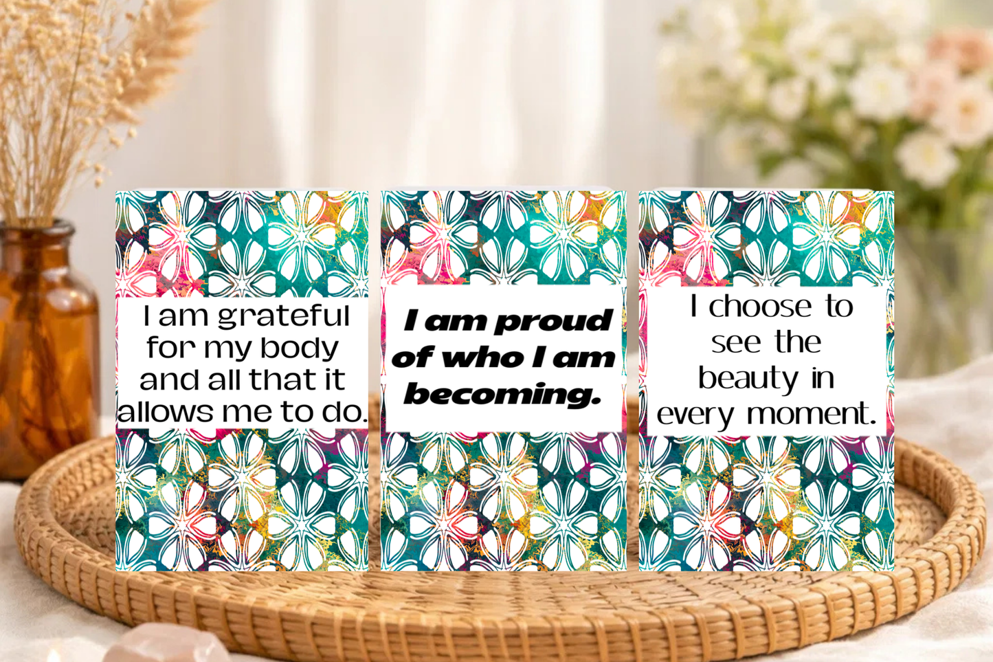 Affirmation Cards Printable, Self Love & Positive Affirmation Cards for Mental Health