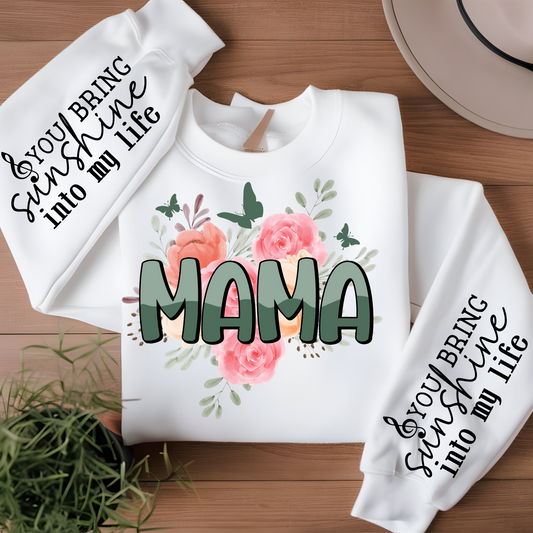 Wife Mom Boss Sweatshirt / Floral Mom Sweater / Mother’s Day Gift for Mom / Inspirational Pullover Hoodie / Stylish Mom Life Apparel