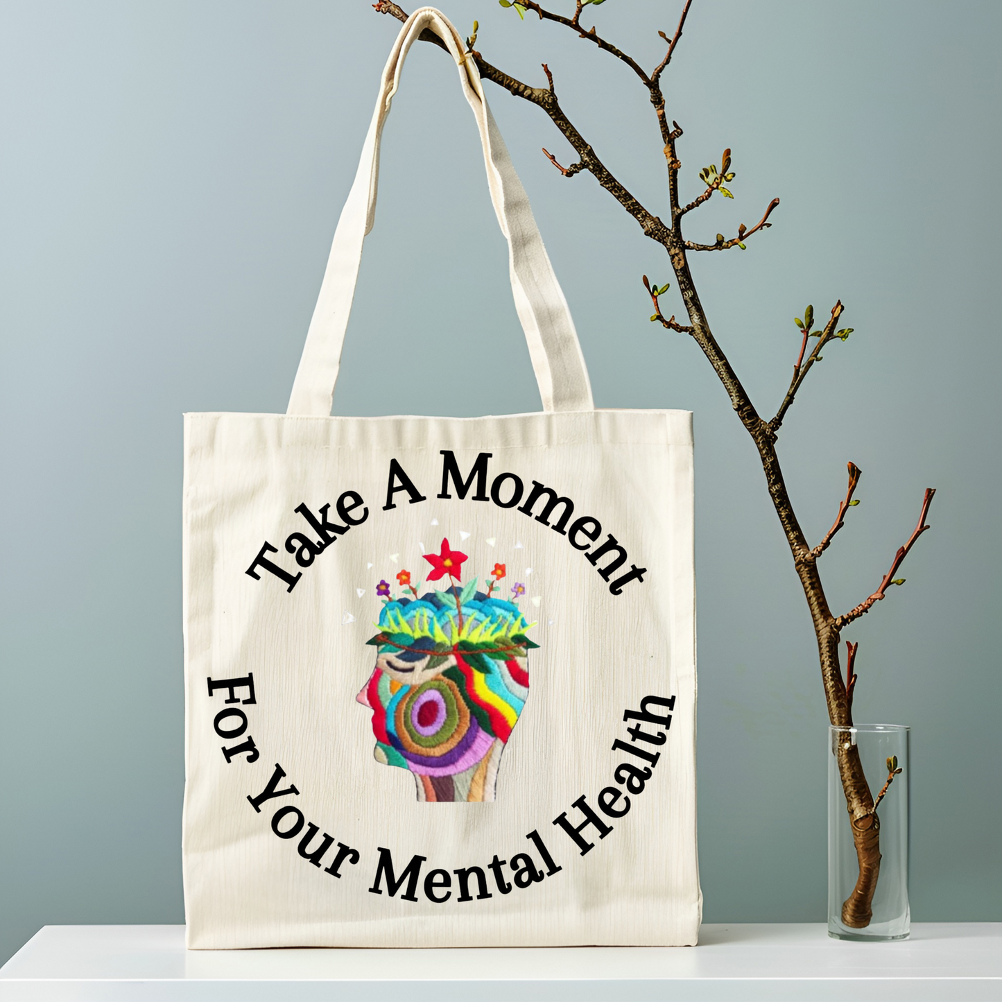 Canvas Tote Bag | Stylish & Durable with 5-Color Straps | Eco-Friendly Everyday Bag