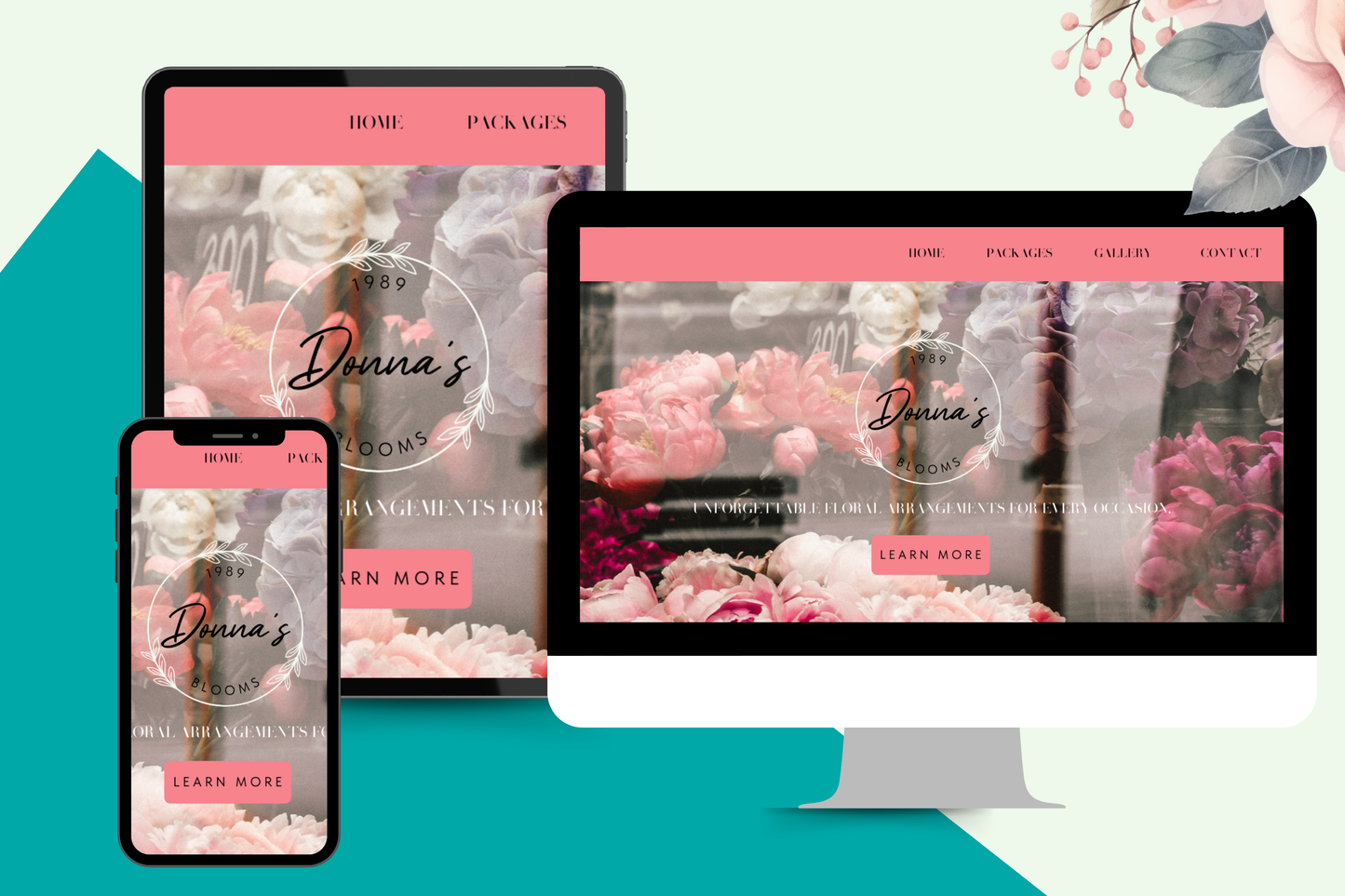 Florist website Template Digital Product