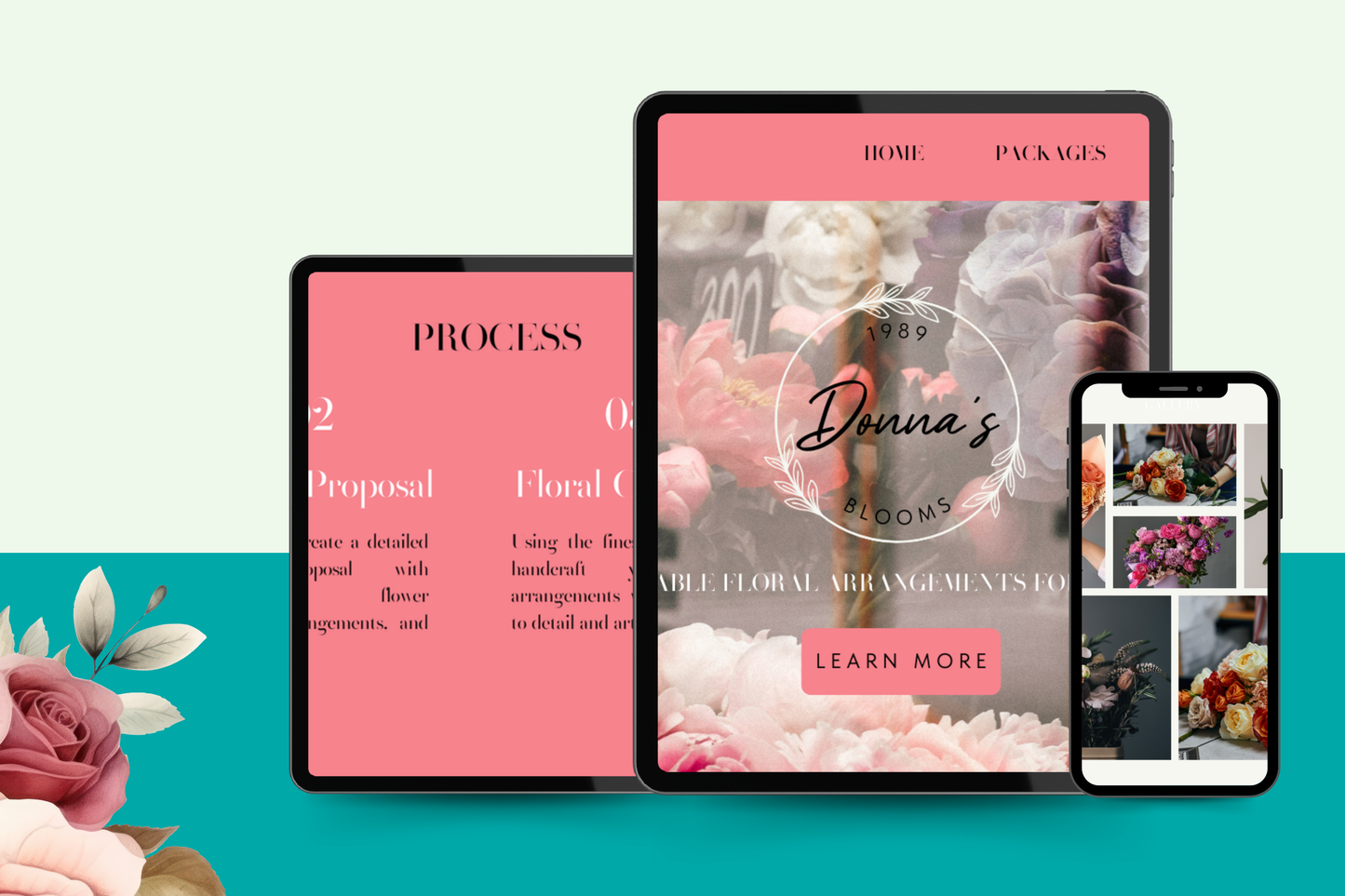 Florist website Template Digital Product